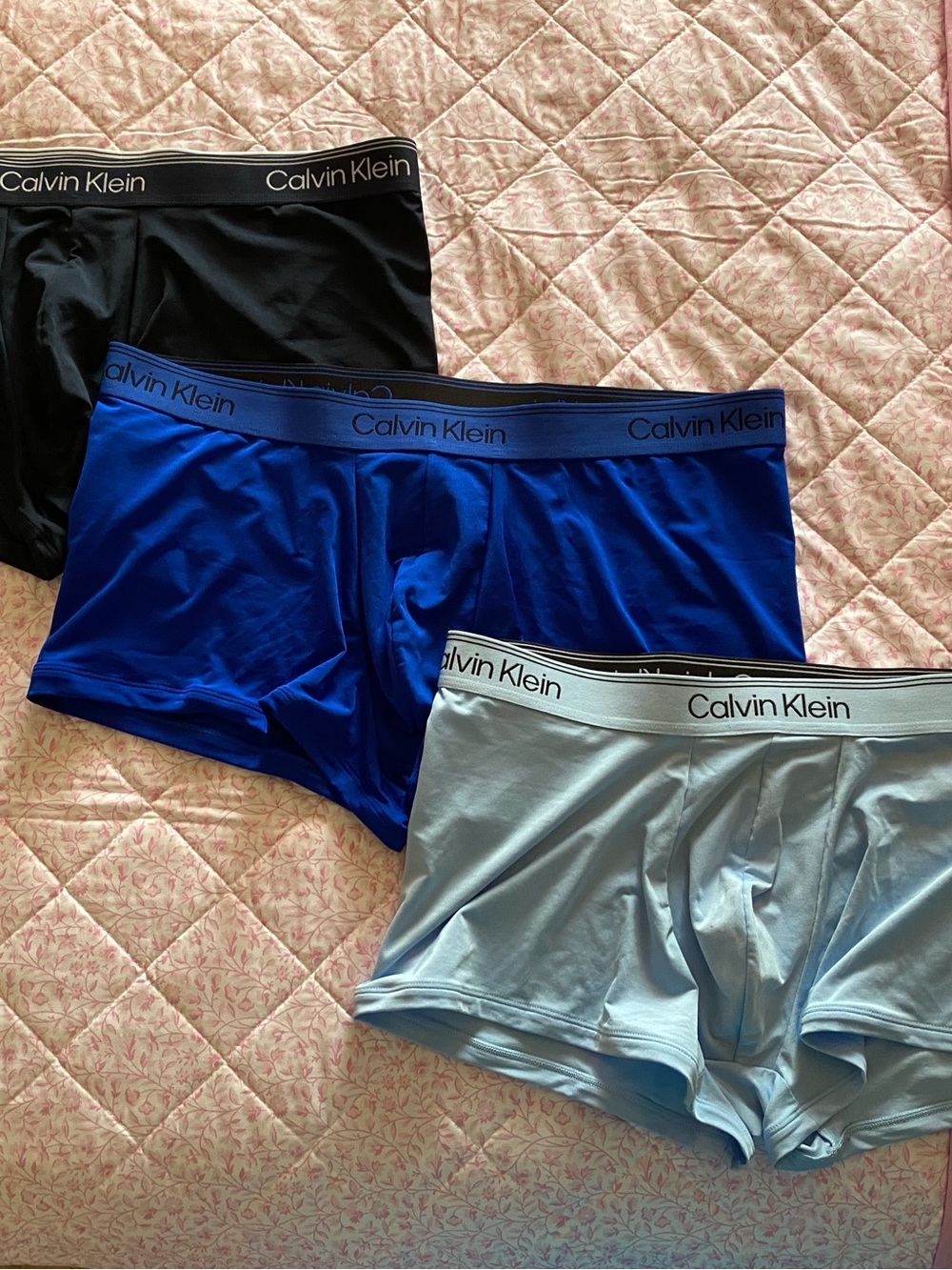 Calvin Klein Men’s Boxer Brief 3-Pack — Black, Royal Blue, Light Blue